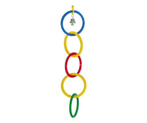 Іграшка для папуг Олімпійка з дзвіночком