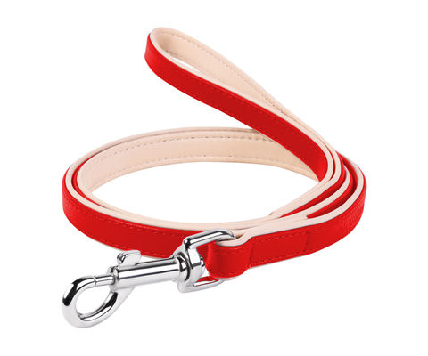 Повідець "collar brilliance" подвійний (ширина 13мм, довжина 122см), червоний 38853