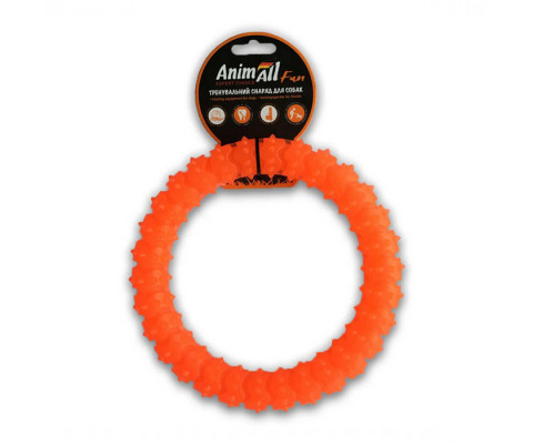 AnimAll Fun - Іграшка кільце з шипами для собак 20 см помаранчевий 111 652