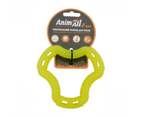 AnimAll Fun - Іграшка кільце 6 сторін для собак 12 см жовте 111 350