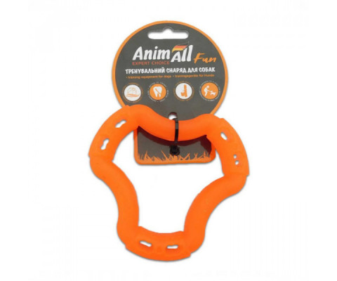 AnimAll Fun - Іграшка кільце 6 сторін для собак 12 см помаранчеве 111 351