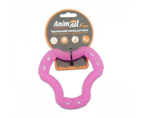 AnimAll Fun - Іграшка кільце 6 сторін для собак 12 см фіолетове 111353