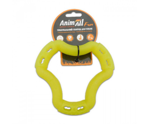 AnimAll Fun - Іграшка кільце 6 сторін для собак 15 см жовте 111 355