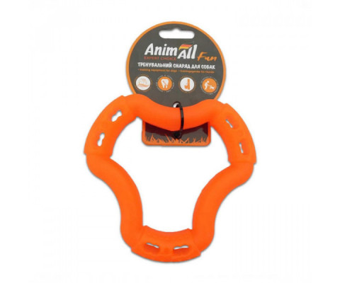 AnimAll Fun - Іграшка кільце 6 сторін для собак 15 см помаранчеве 111 356