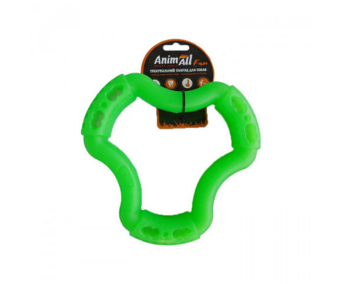 AnimAll Fun - Іграшка кільце 6 сторін для собак 15 см зелене 115 058
