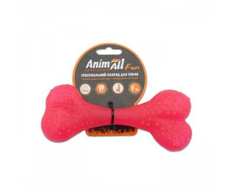 AnimAll Іграшка для собак Fun кістка, 15 см коралова 110 586
