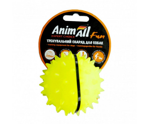 AnimAll Іграшка Fun м'яч каштан для собак, 7 см жовтий 127 752