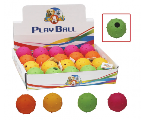 Іграшка для собак м'яч гумовий з шипами і звуком 5 см Croci C6098555