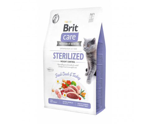 Корм для стерилізованих котів з надмірною вагою Brit Care Cat GF Sterilized Weight Control 400 г.