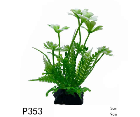 Декорація для акваріума рослина Р353 3*9 см (пластик)