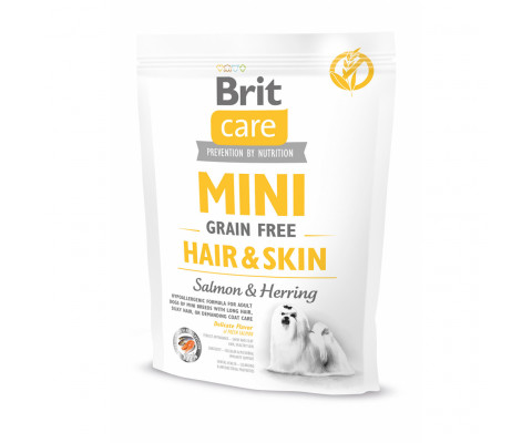 Корм Brit Care Mini Grain Free Hair & Skin Salmon & Herring 400 г 