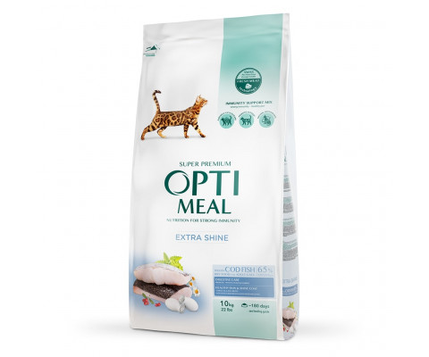 Ваговий сухий корм для котів  OPTI MEAL з тріскою 500 г