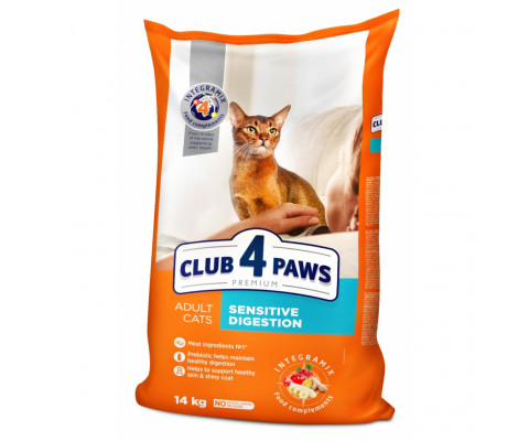 Ваговий сухий корм для котів з чутливим травленням Club 4 Paws з куркою 500 г