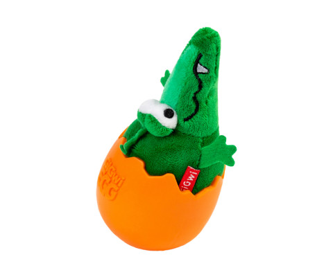 Іграшка для собак GiGwi Egg Крокодил-неваляшка з пискавкою 14 см