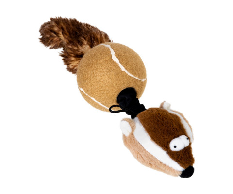 Іграшка для собак GiGwi Catch Борсук з двома пискалаками 32 см 