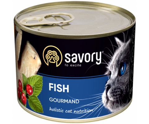 Вологий корм для вибагливих котів Savory gourmand fish 100г