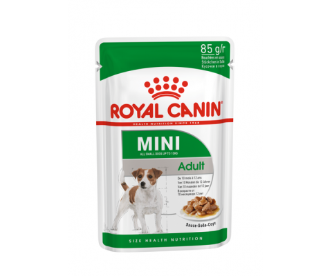 Вологий корм для дорослих собак дрібних порід Royal Canin Mini Adult 85 г (домашня птиця)