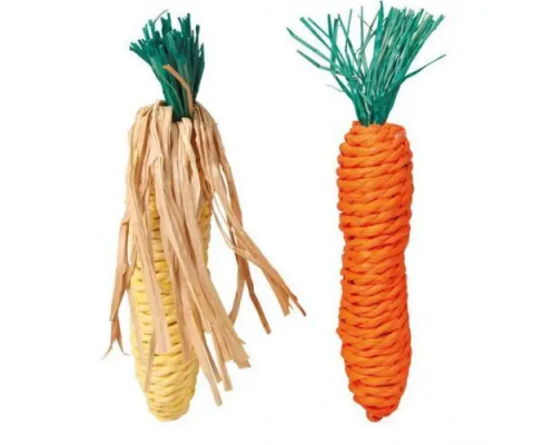 Іграшка для гризунів TRIXIE морква+кукур. сизаль 15см