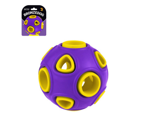 Іграшка для собак BRONZEDOG JUMBLE AIRBALL 7 см фіолетово-жовтий Y000284-01A/L/T