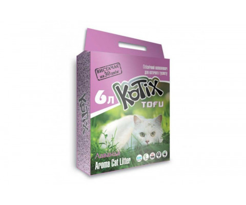 Kotix Tofu Соєвий наповнювач для котячого туалету, з ароматом лаванди 6 л