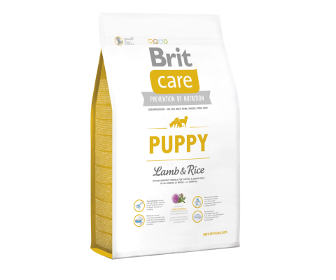 Cухий корм для цуценят усіх порід з ягням і рисом Brit Care Puppy Lamb & Rice 1 кг