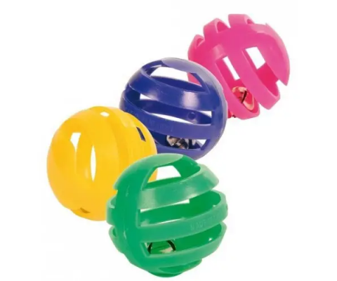 Набір Іграшок Trixie для котів М'ячики з дзвіночком пластикові 1 шт