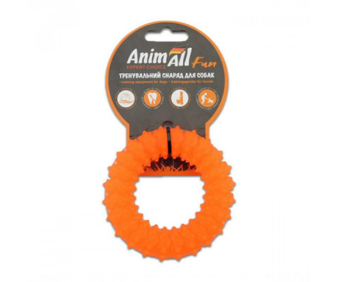 AnimAll Fun - Іграшка кільце з шипами для собак 9 см помаранчеве 111 647
