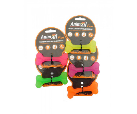 AnimAll Іграшка для собак Fun кістка, 8 см жовта 110 574
