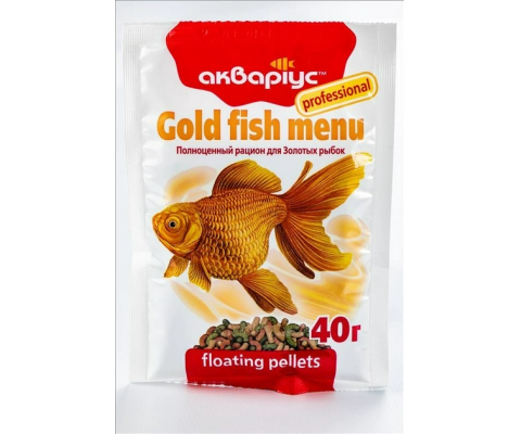 Корм Акваріус Меню для золотих риб плаваючі пелети 40 г