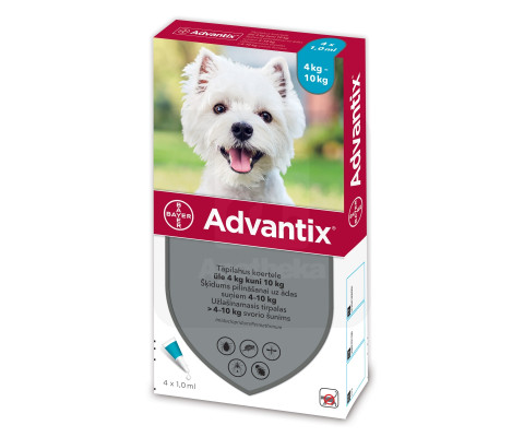 Краплі від бліх та кліщів Bayer Advantix для собак 4-10 кг від кліщів, бліх та інших комах (1 ампула)