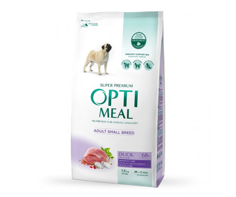 Ваговий сухий корм для собак малих порід OPTI MEAL з качкою 500 г