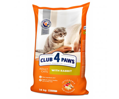 Ваговий сухий корм для котів Club 4 Paws з кроликом 200 г