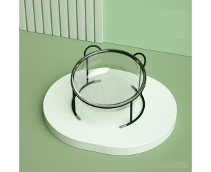 Скляна миска на зеленій металевій підставці 500мл,15х15х9см