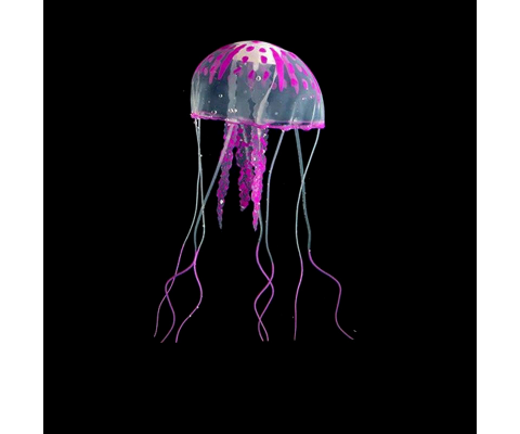 Декорація Силіконова медуза фіолетова 5*12  см