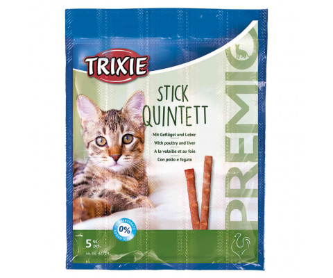 Смаколик для котів паличка Trixie птиця/печінка Premio Sticks 5г