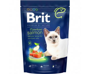 Сухий корм для стерилізованих котів Brit Premium by Nature Cat Sterilized Salmon з лососем 1,5 кг